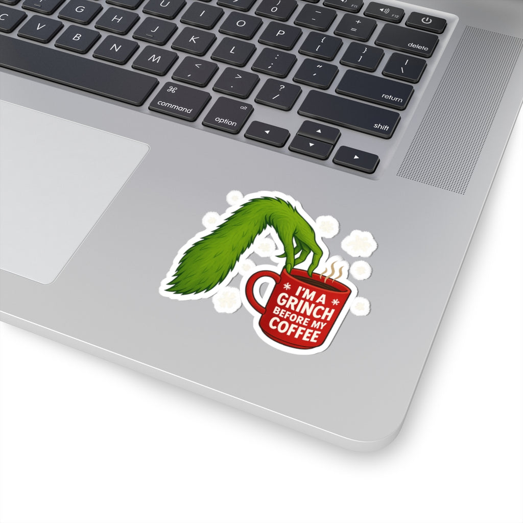Grinch Coffee Sticker