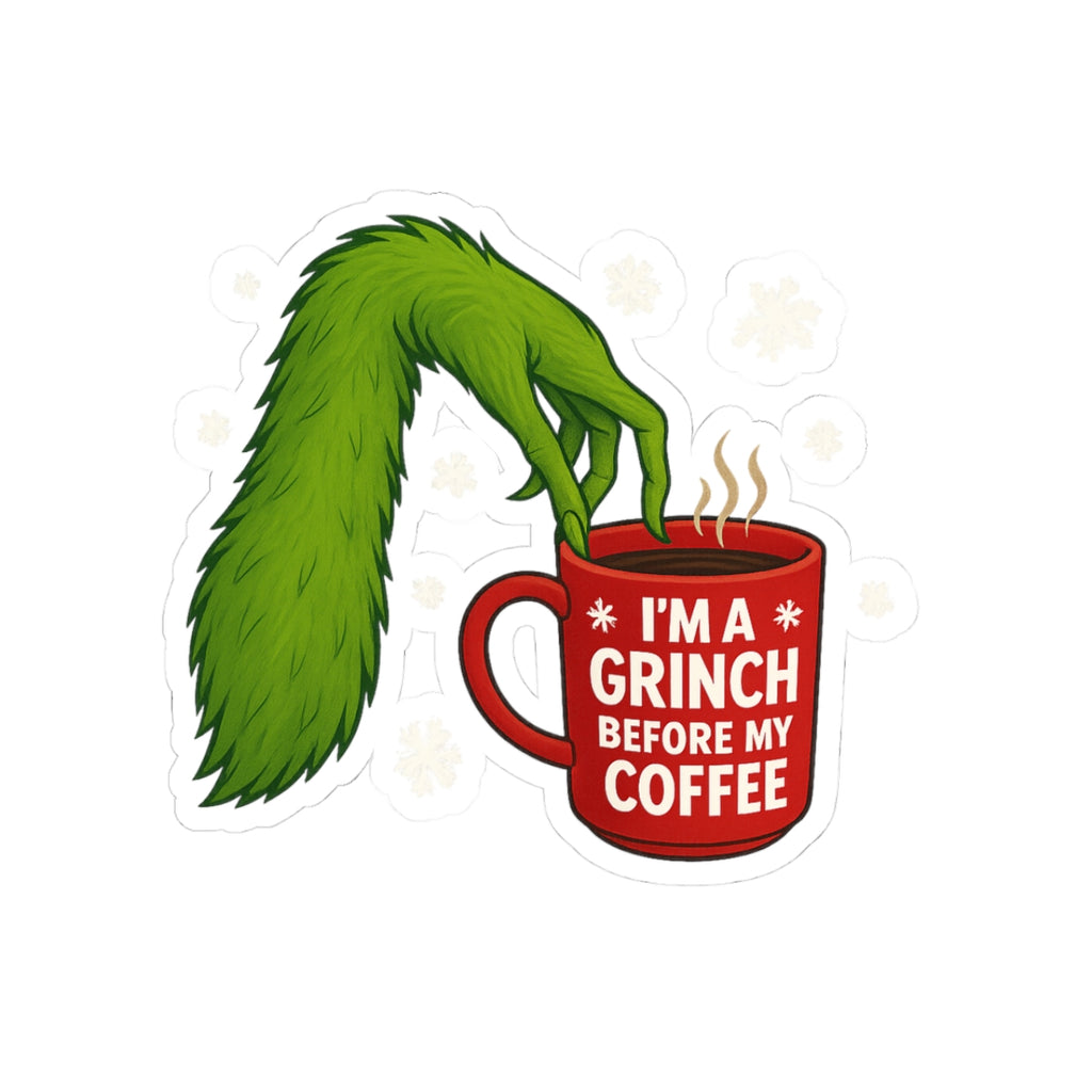 Grinch Coffee Sticker