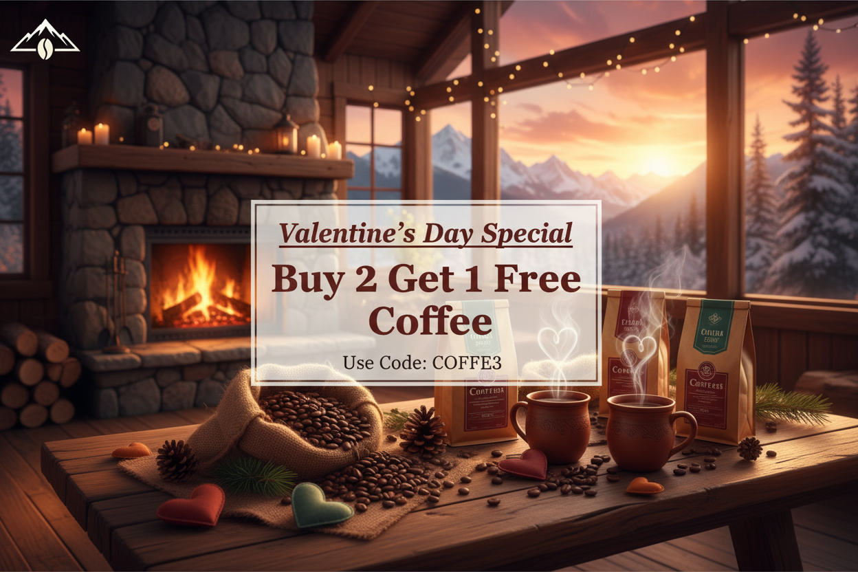 Valentine's Day Coffee Promotion Banner
